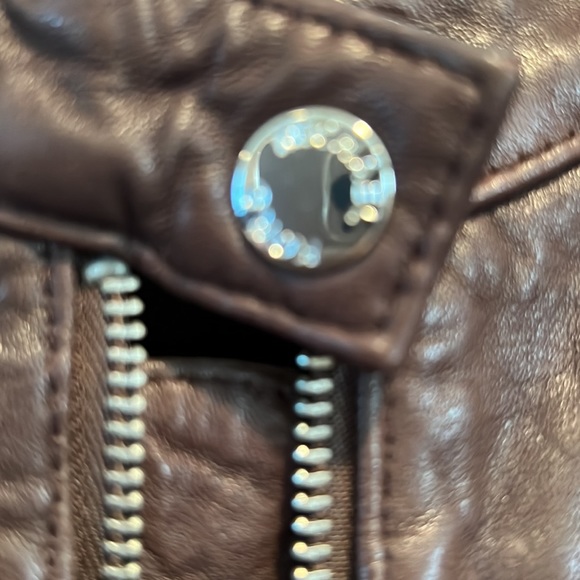 MICHAEL Michael Kors Leather Bomber Jacket PM - Picture 7 of 10
